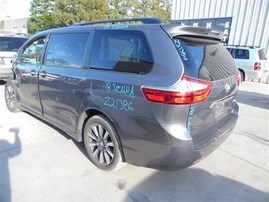2018 TOYOTA SIENNA LIMITED GRAY 3.5 AT AWD Z21386